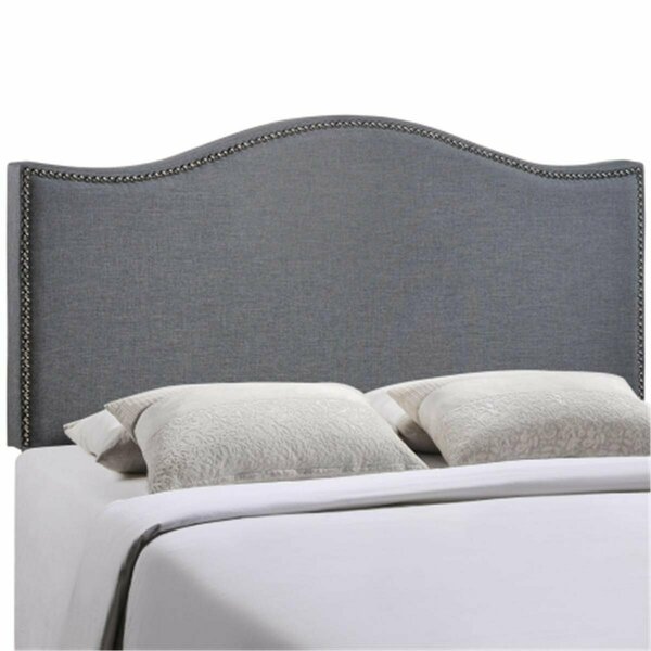 East End Imports Curl Queen Nailhead Upholstered Headboard- Smoke MOD-5206-SMK